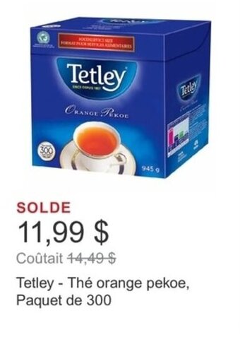 Costco Tetley - Thé orange pekoe, Paquet de 300 offer