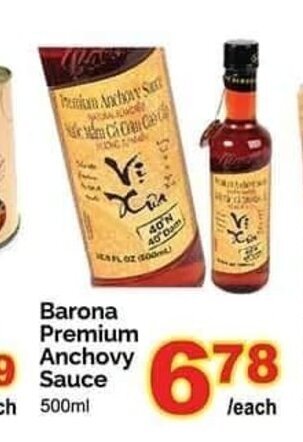 T&T Supermarket Barona Premium Anchovy Sauce 500ml offer