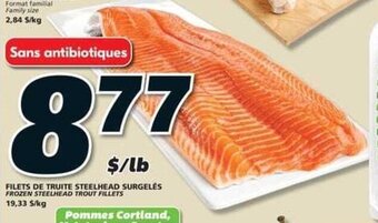 IGA Frozen steelhead trout filletes per lb offer