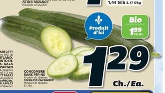 IGA Seedless cucumber offer