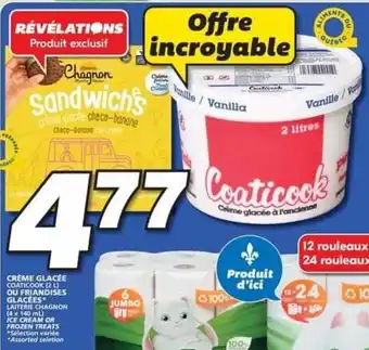 IGA Laiterie chagnon (4 x 140ml) ice cream or frozen treats offer