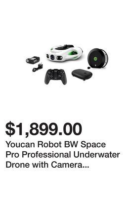 Newegg Youcan robot bw space pro professional underwater drone with camera 4k uhd image 1080p stable signal transmission, remote con offer