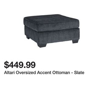 Ashley Furniture Altari oversized accent ottoman - slate offer