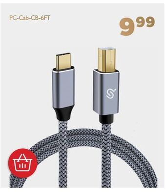 Shopper+ Usb type c to type b printer cable 6ft with 480mbps fast transmission - primecables offer