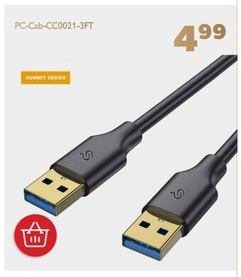 Shopper+ Summit series usb 3.0 a male to usb a male cable, 5gbps data transfer, 3ft - primecables offer