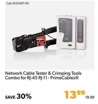 Shopper+ Network cable tester & crimping tools combo for rj-45 rj-11 - primecables offer