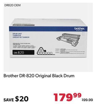 Shopper+ Brother dr-820 original black drum offer