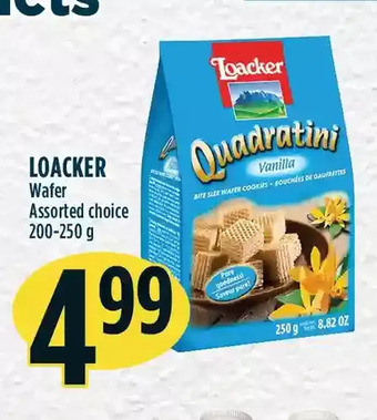 Marché Adonis Loacker wafer offer