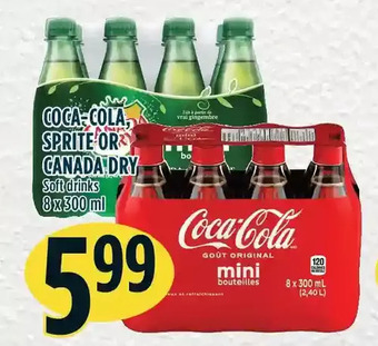 Marché Adonis Coca-cola, sprite or canada dry soft drinks offer