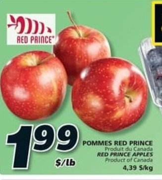 IGA Pommes red prince offer