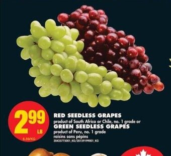 No Frills RED SEEDLESS GRAPES LB offer