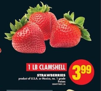 No Frills STRAWBERRIES 1 LB CLAMSHELL offer