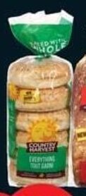 No Frills COUNTRY HARVEST BAGELS 6's offer