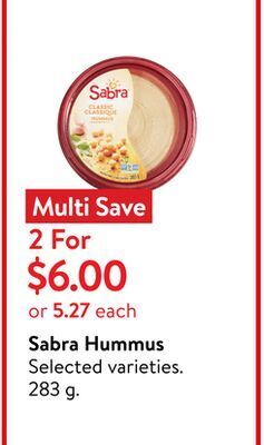 Walmart Sabra hummus offer