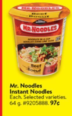 Walmart Mr. noodles instant noodles offer