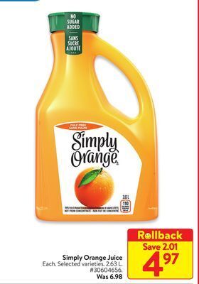 Walmart Simply orange juice offer