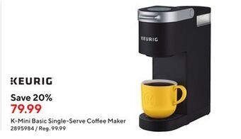 Staples Keurig k mini basic single serve coffee maker offer
