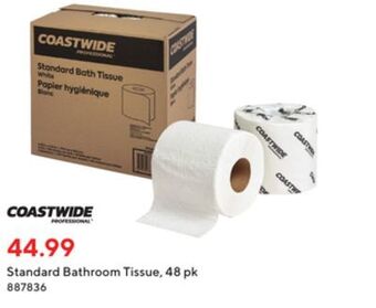 Staples Coastwide standard bathroom tissue, 48 pk offer