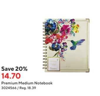 Staples Premium medium notebook offer