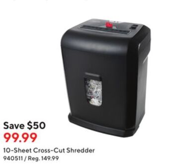 Staples 10-sheet cross-cut shredder offer
