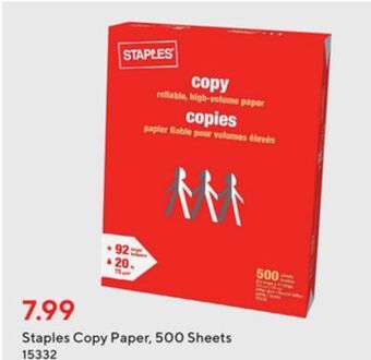 Staples Staples copy paper offer