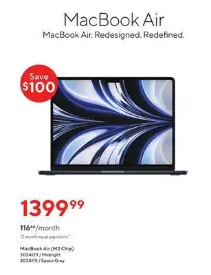 Staples Apple macbook air (m2 chip) offer