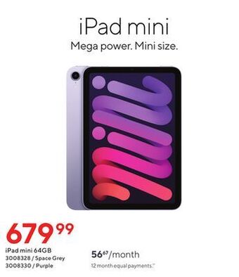 Staples Apple ipad mini 64gb offer
