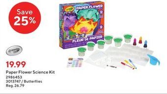 Staples Crayola paper flower science kit offer