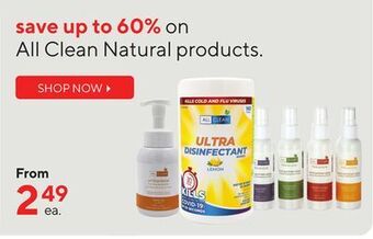 Staples All clean natural products offer