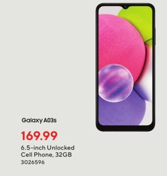 Staples Samsung galaxy a03s 6.5-inch unlocked cell phone, 32gb offer