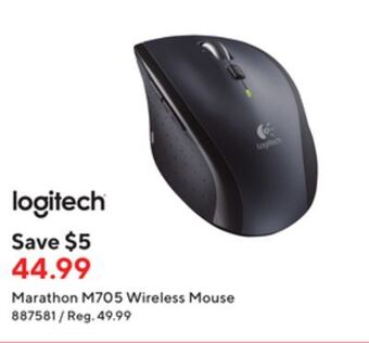 Staples Logitech marathon m705 wireless mouse offer
