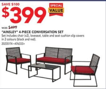 Lowe's Ainsley 4-piece conversation set offer