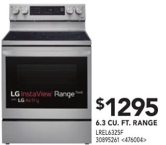 Lowe's Lg 6.3 cu. ft. range offer