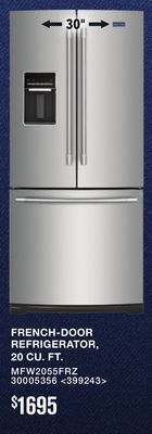 Lowe's Maytag french-door refrigerator, 20 cu. ft. offer