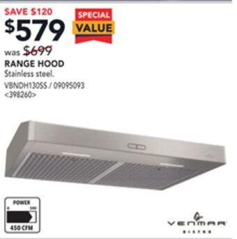 Lowe's Venmar range hood offer