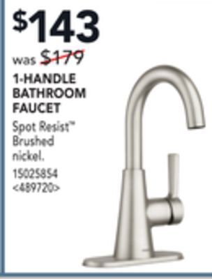 Lowe's Moen 1-handle bathroom faucet offer