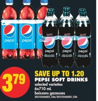 No Frills Pepsi soft drinks, 6x710 ml offer