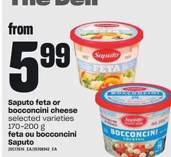 Independent Grocer Saputo feta or bocconcini cheese, 170-200 g offer