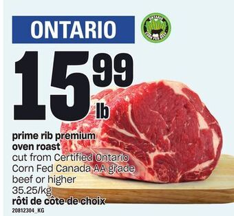 Independent Grocer Prime rib premium oven roast offer