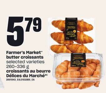 Independent Grocer Farmer's market™ butter croissants, 260-336 g offer