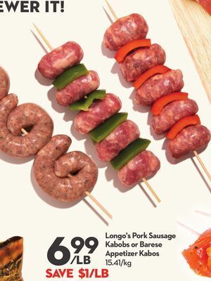 Longo's Longo's pork sausage kabobs or barese appetizer kabos offer