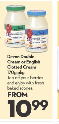 Longo's Devon double cream or english clotted cream offer