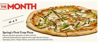 Longo's Spring's first crop pizza offer