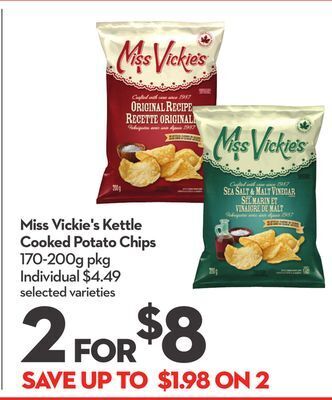 Longo's Miss vickie's kettle cooked potato chips offer