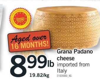 Fortinos Grana padano cheese offer