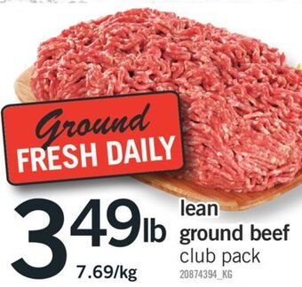 Fortinos Lean ground beef offer