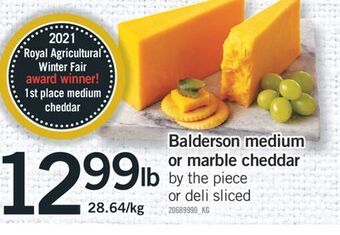 Fortinos Balderson medium or marble cheddar offer