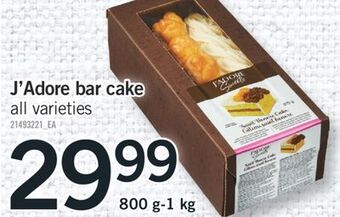 Fortinos J'adore bar cake offer