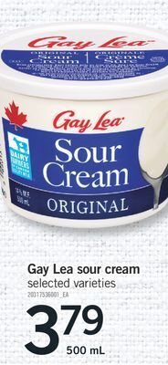 Fortinos Gay lea sour cream, 500 ml offer
