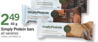 Fortinos Simply protein bars, 40 g offer